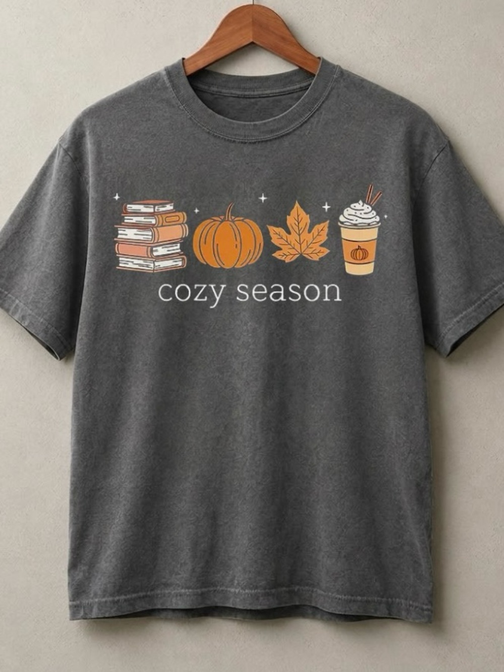 Comfort Colors Cozy Season Book Lover Fall Gift Pumpkin Halloween Tee